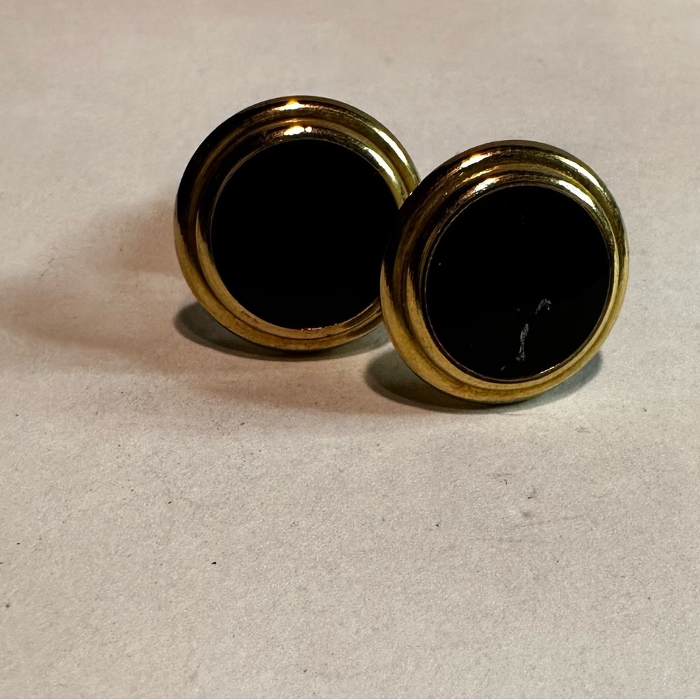 Black onyx cuff links